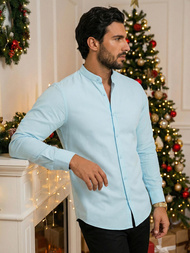 Herren Hemd Hellblau OZONEE O/V54