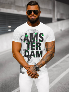 Herren T-shirt Weiß OZONEE O/T128/1
