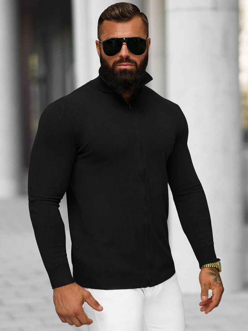 Herren Pullover Schwarz OZONEE NB/MM6004/4Z