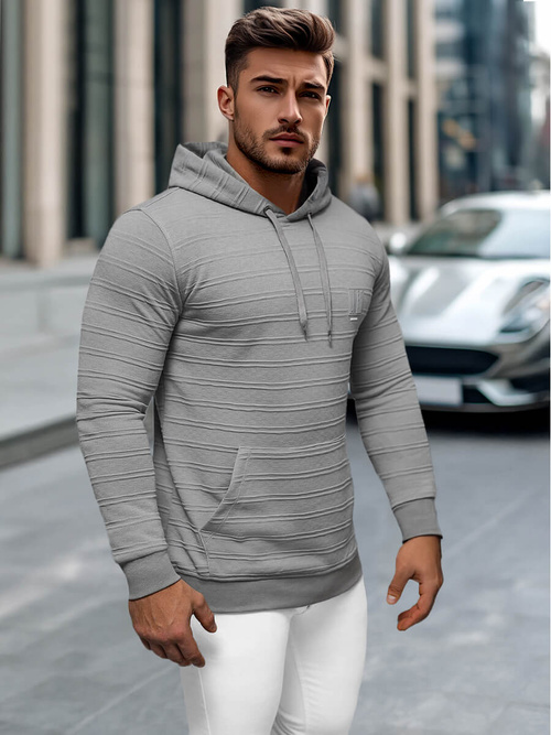 Herren Kapuzenpullover Grau OZONEE O/TB2272Z