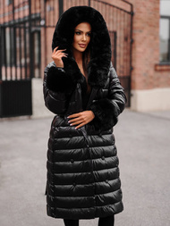 Damenmantel Schwarz OZONEE JS/5M3160/392Z