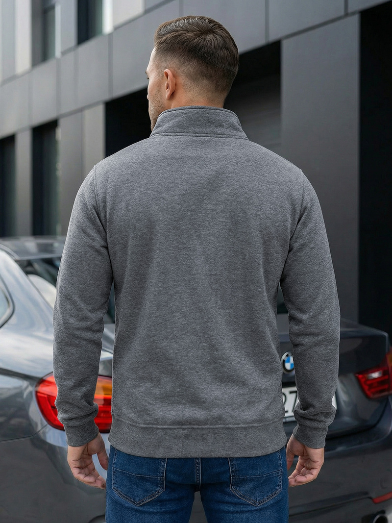 Herren Sweatjacke Dunkelgrau OZONEE JS/2002Z