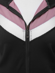 Zweiteiliges Trainingsanzug-Set Schwarz-Hellrosa OZONEE JS/YW06005/1/16