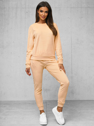 Damen Velours Sportanzug Lachsrot OZONEE O/8C1173/150Z