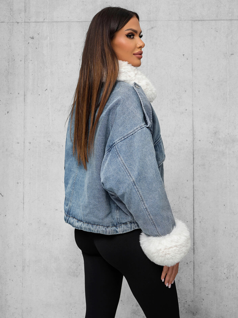 Damen Jeansjacke Blau OZONEE JS/11Z8219Z