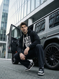 Herren Kapuzenpullover Schwarz OZONEE JS/65B3909/3Z