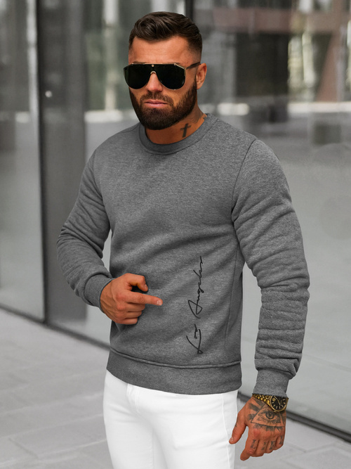Herren Sweatshirt Dunkelgrau OZONEE JS/8B1357/5