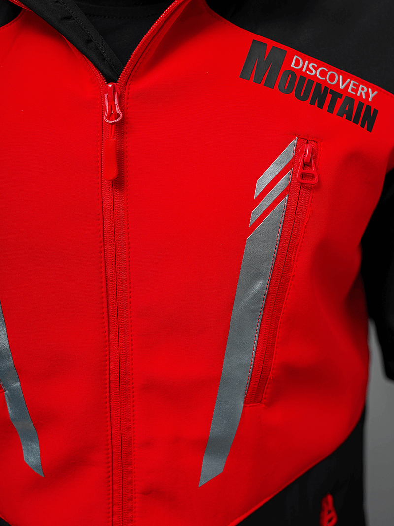 Herren Softshell Jacke Schwarz-Rot OZONEE JS/HH022/1CZ