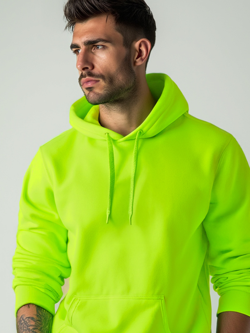 Herren Kapuzenpullover Grün-Neon OZONEE JS/2009Z