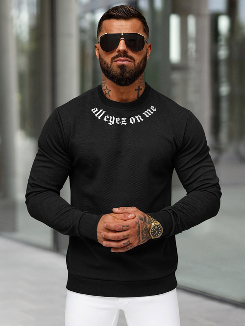 Herren Sweatshirt Schwarz OZONEE O/P2027Z