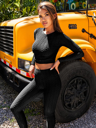 Zweiteiliges Trainingsanzug-Set Schwarz OZONEE O/22060Z