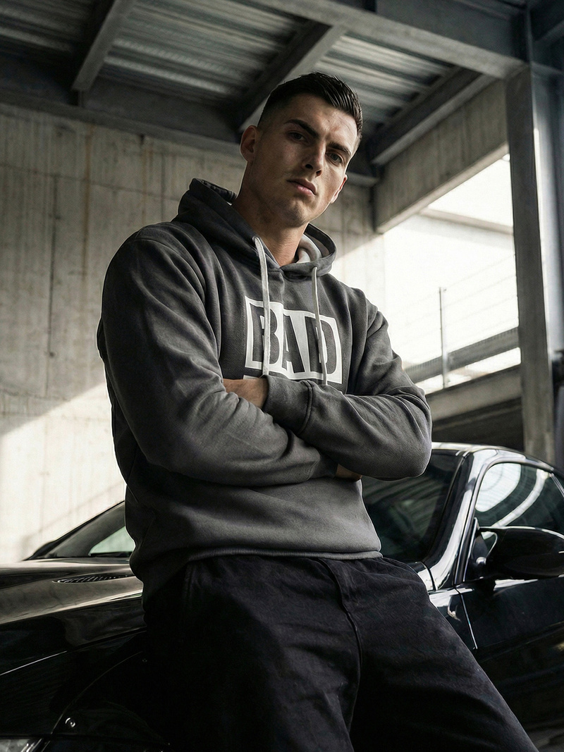 Herren Kapuzenpullover Dunkelgrau OZONEE JS/65B3909/5Z