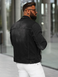 Herren Jeansjacke Schwarz OZONEE NB/MJ514N