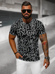 Herren T-shirt Schwarz OZONEE JS/8T1198/3