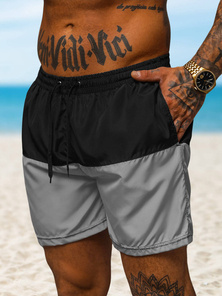 Herren Badeshorts Schwarz/Grau OZONEE JS/HM069