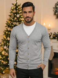 Herren Pullover Grau OZONEE NB/MM6006/2Z