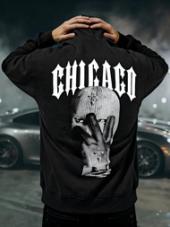 Herren Kapuzenpullover Schwarz OZONEE JS/21B1903/3