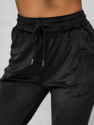 Damen Velours Sportanzug Schwarz OZONEE JS/35C1612/3