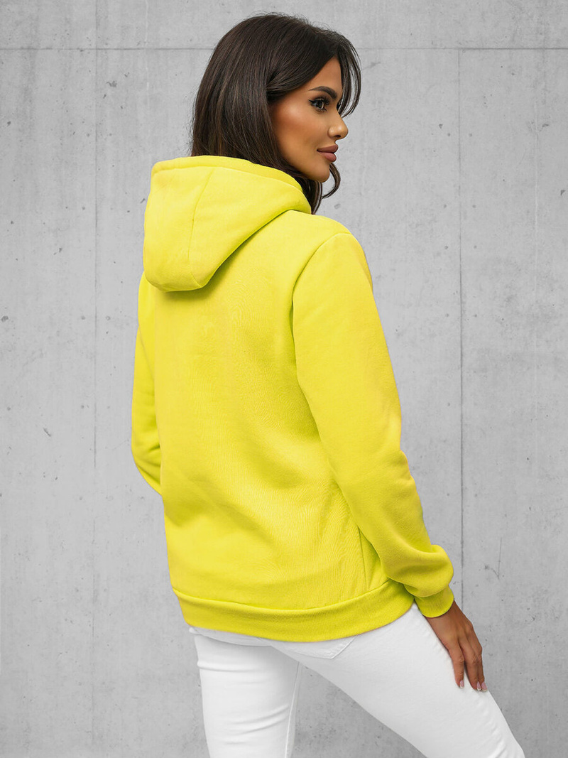 Damen Kapuzenpullover Gelb-Neon OZONEE JS/W02Z