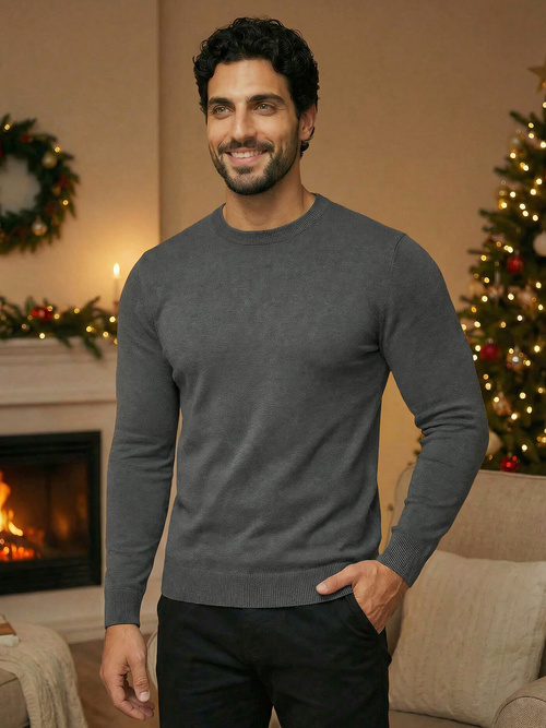 Herren Pullover Anthrazit OZONEE NB/MMB602/3Z