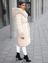 Damenmantel Beige OZONEE JS/5M3160/254Z