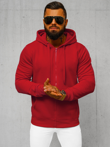 Herren Kapuzenpullover dunkelrote OZONEE JS/2008Z