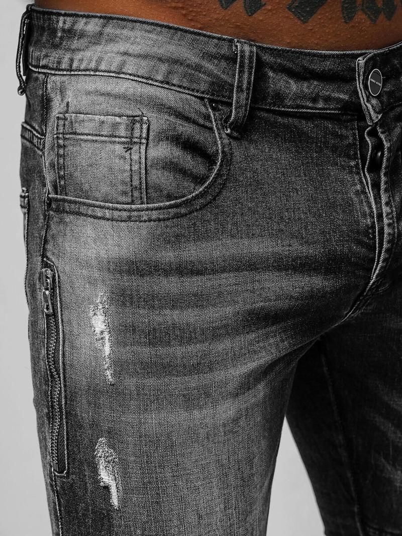Herren Jeans Schwarz OZONEE NB/MP007NZ