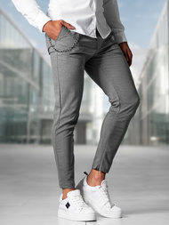 Herren Chino Hose Dunkelgrau OZONEE DJ/3300Z