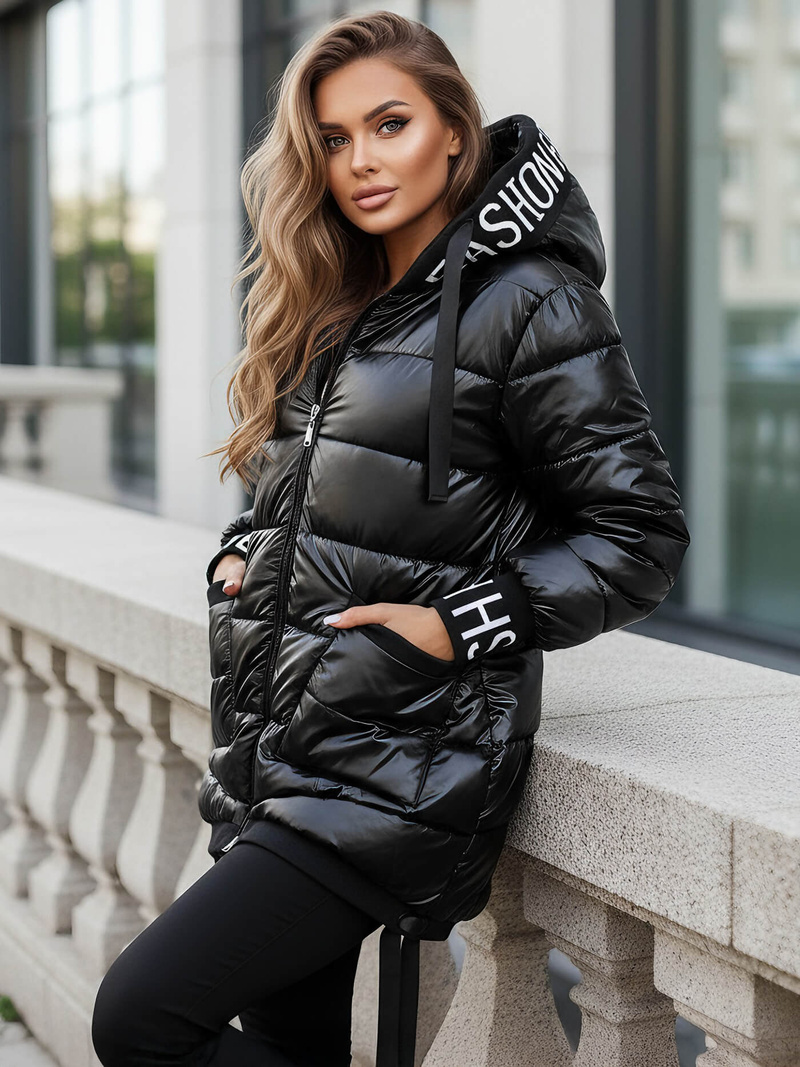 Damen Winterjacke Schwarz OZONEE JS/5M3188/392Z