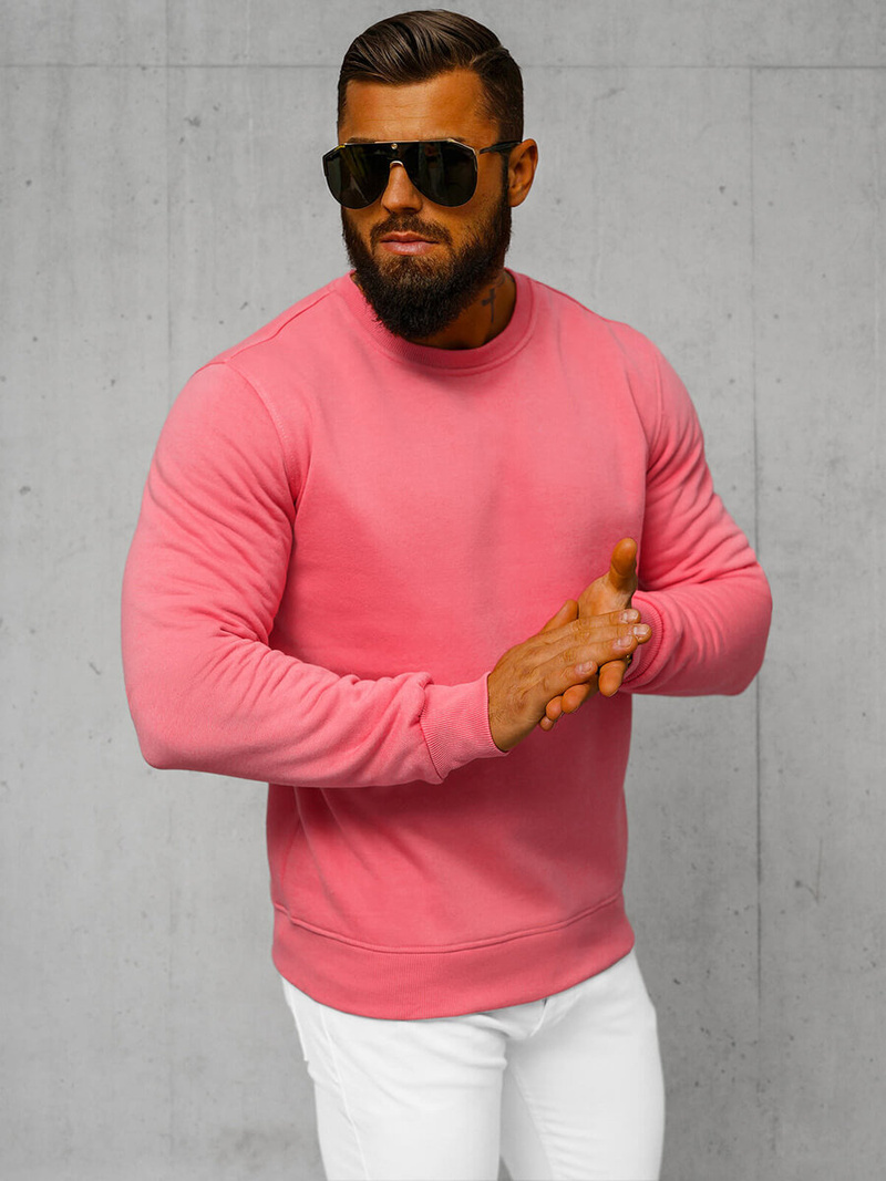 Herren Sweatshirt Rosa OZONEE JS/2001-10Z
