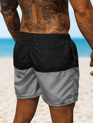 Herren Badeshorts Schwarz/Grau OZONEE JS/HM069