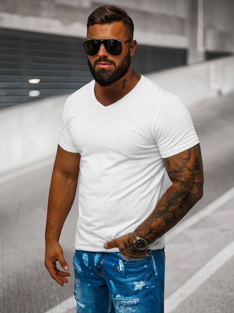 Herren T-shirt Weiß OZONEE JS/712007Z