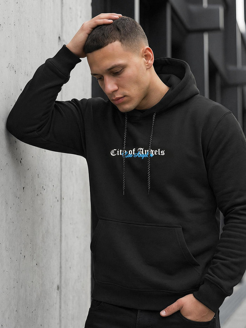 Herren Kapuzenpullover Schwarz OZONEE JS/21B1901/3