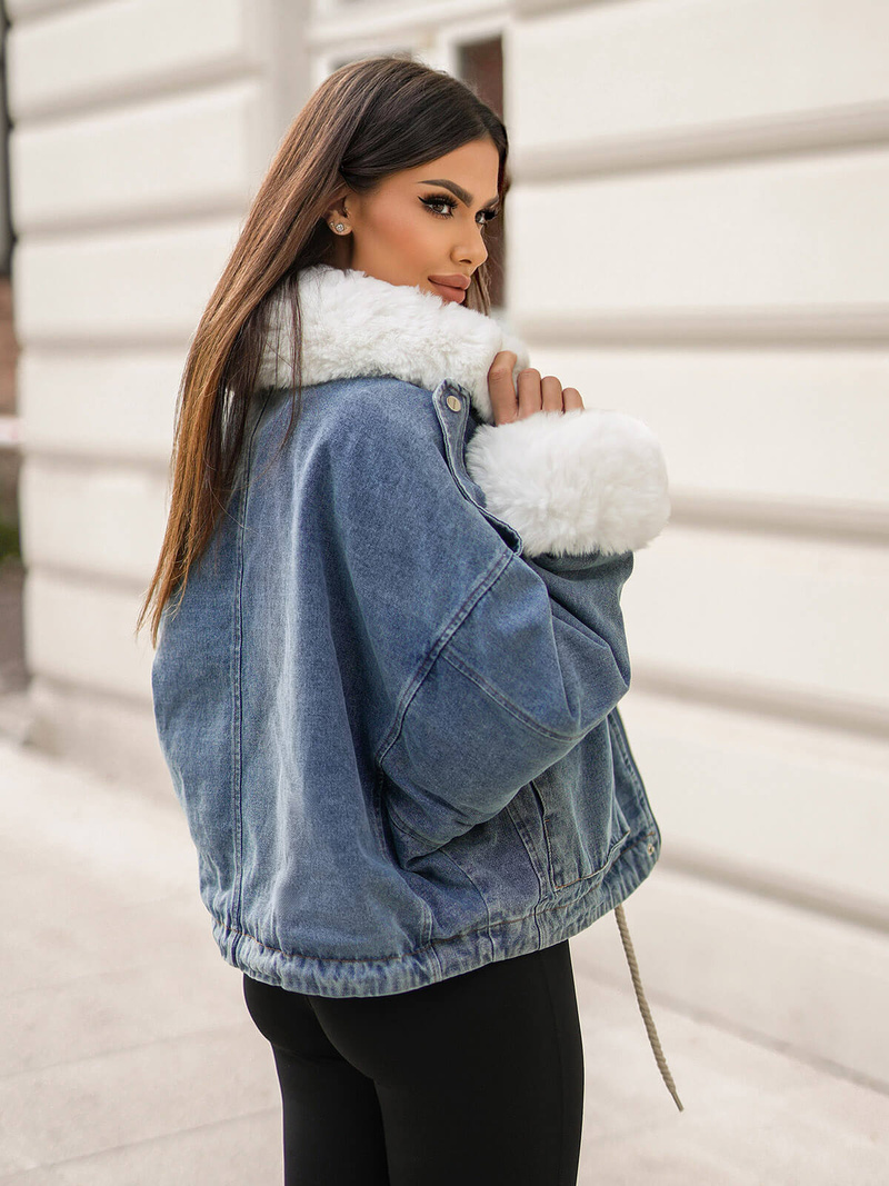 Damen Jeansjacke Blau OZONEE JS/11Z8219