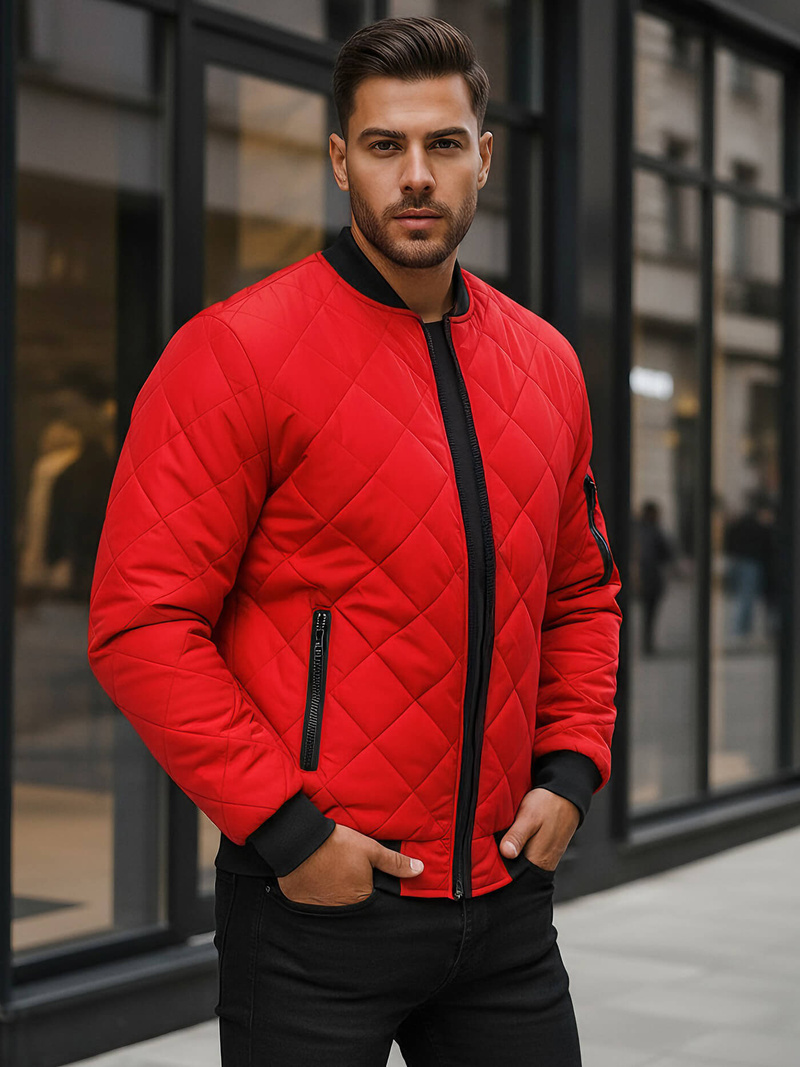 Herren Jacke Rot OZONEE JS/MY01Z