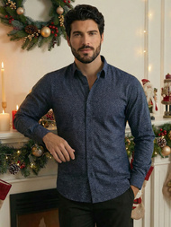 Herren Hemd Dunkelblau OZONEE V/V186Z