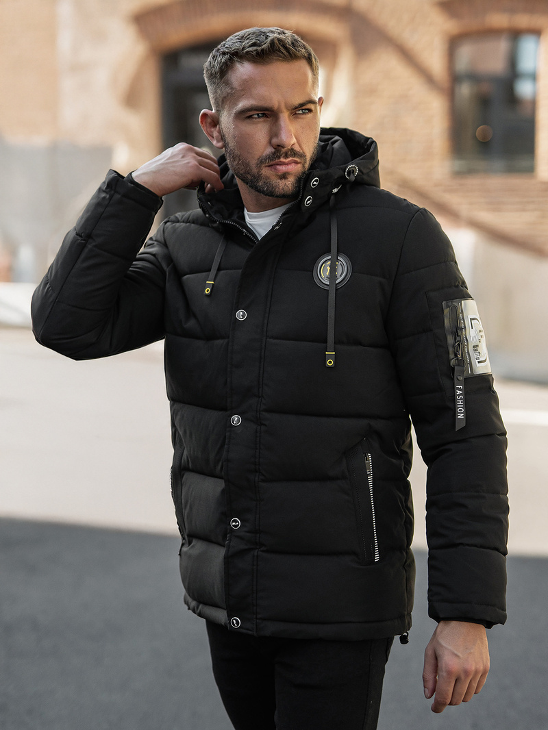 Herren Winterjacke Schwarz OZONEE JS/57M7503/392Z