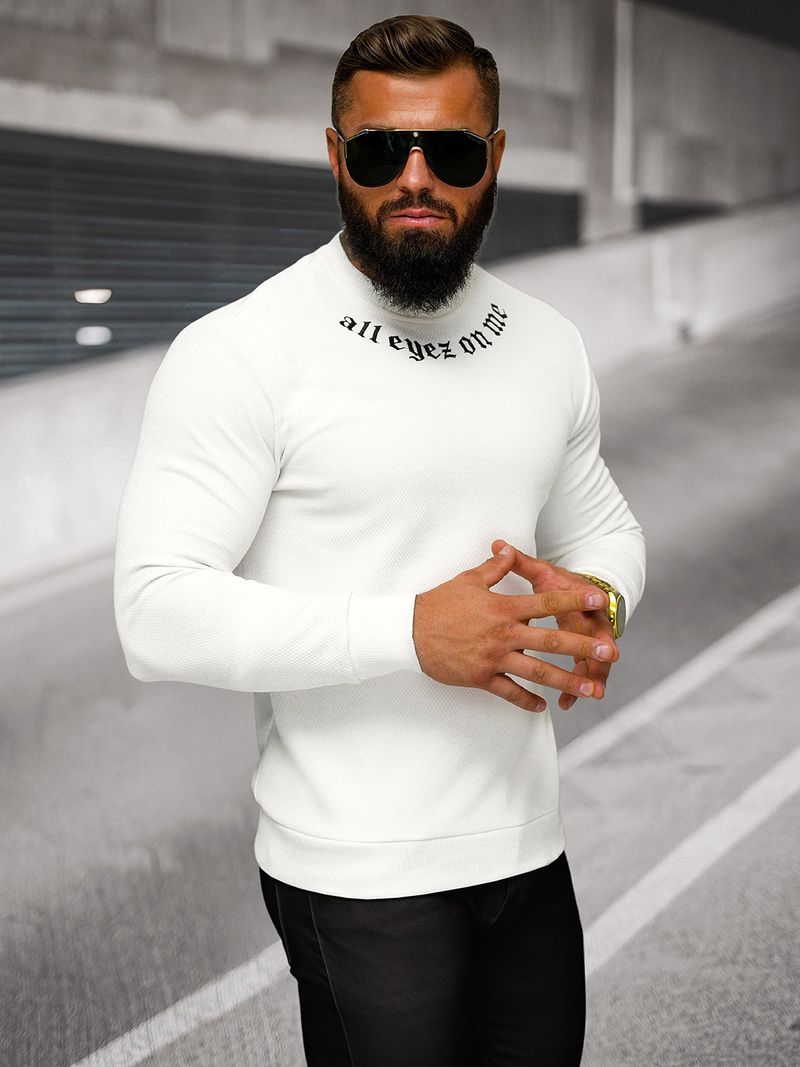 Herren Sweatshirt Weiß OZONEE O/P2027