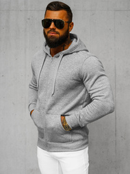 Herren Kapuzenpullover Grau OZONEE JS/2008Z