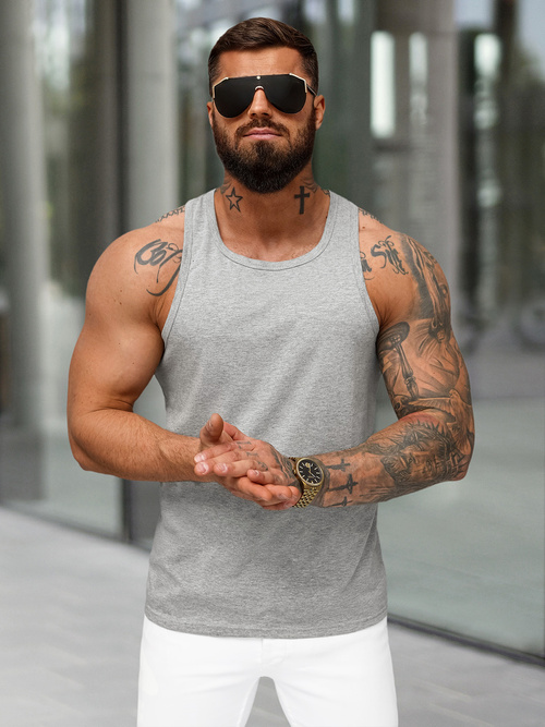 Herren Tank Top Grau OZONEE JS/99002Z