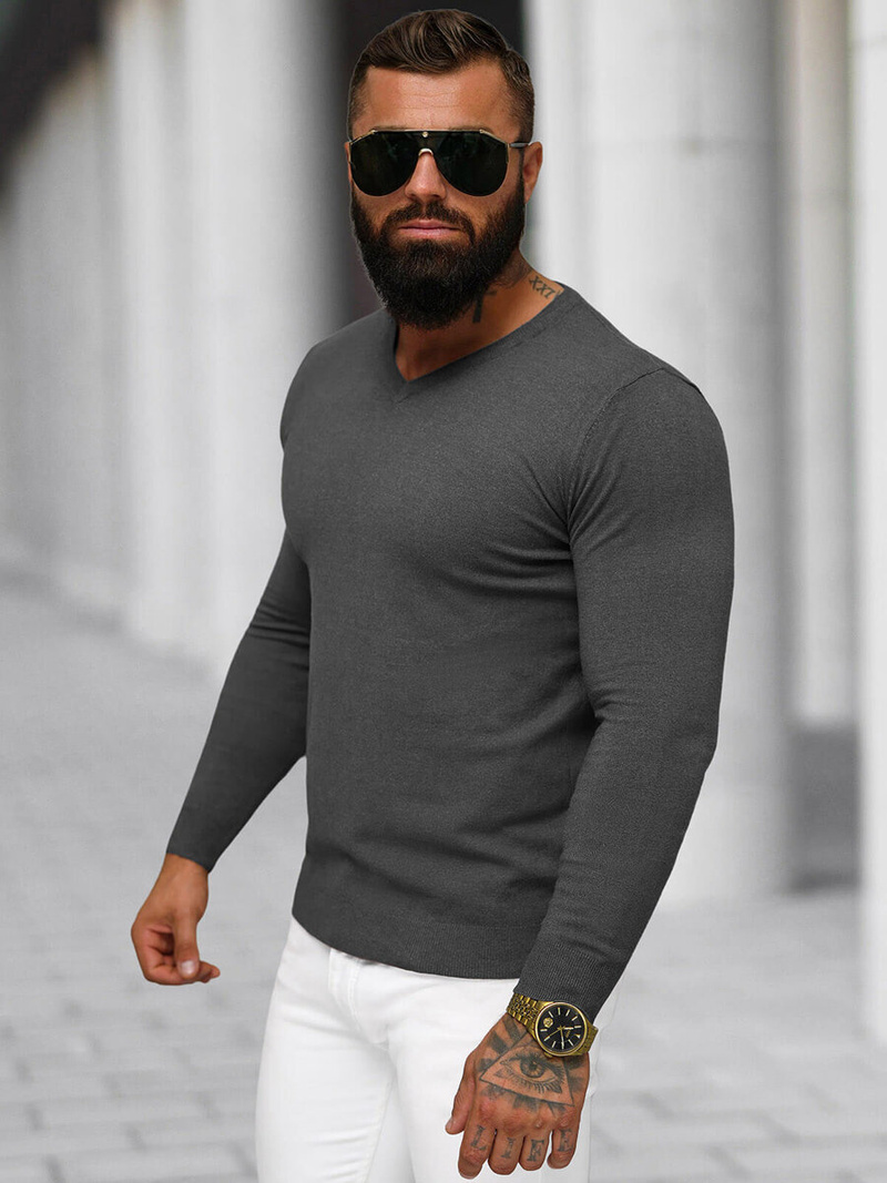 Herren Pullover Anthrazit OZONEE NB/MMB601/3Z