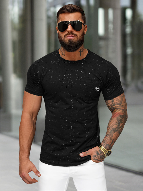 Herren T-shirt Schwarz OZONEE O/QQ1387
