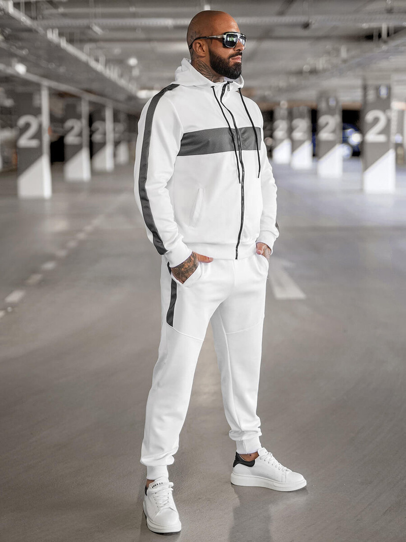 Herren Sportanzug Weiß OZONEE JS/8C8115/1Z