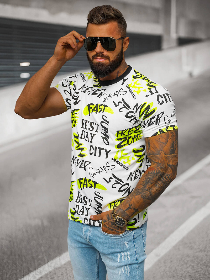 Herren T-shirt Weiß OZONEE JS/8T1210/1