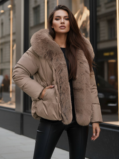 Damen Jacke Dunkelbeige OZONEE O/16M9179/84