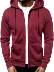 Herren Kapuzenpullover Dunkel Weinrot OZONEE JS/2008 