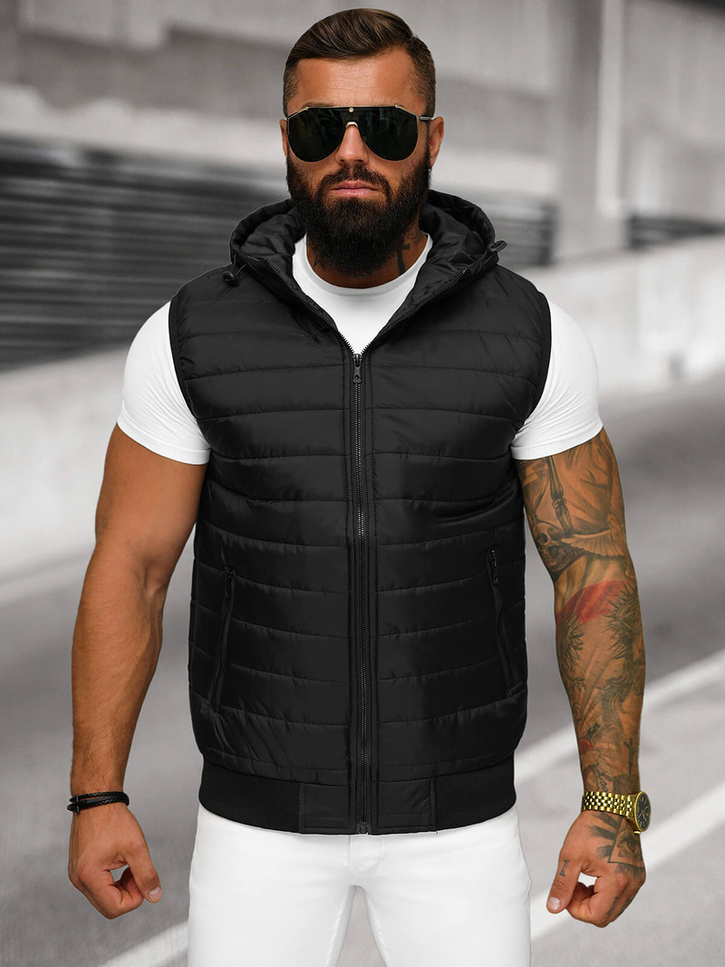 Herren Weste Schwarz OZONEE JS/MY88Z