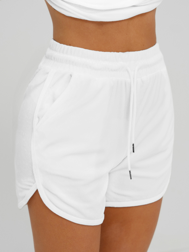 Damen Velours Sportanzug Weiß OZONEE JS/35C1717/1