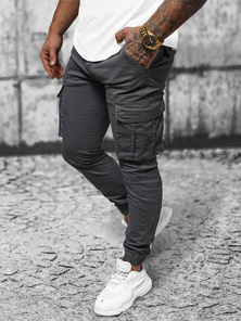 Herren Chino Jogger Anthrazit OZONEE NB/MP0202GS