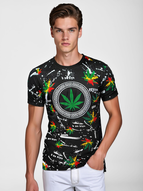 Herren T-shirt Schwarz OZONEE O/T131/3Z